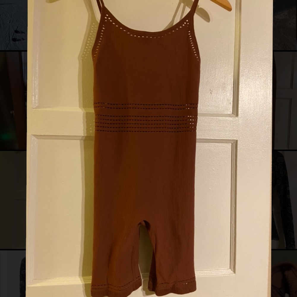 NWT Zara Limitless Contour Collection - XS/S Brown Jumpsuit
